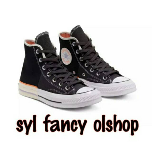 Sepatu Converse Chuck 70 Split Color - Hi Black Sun Blocked Original BNIB