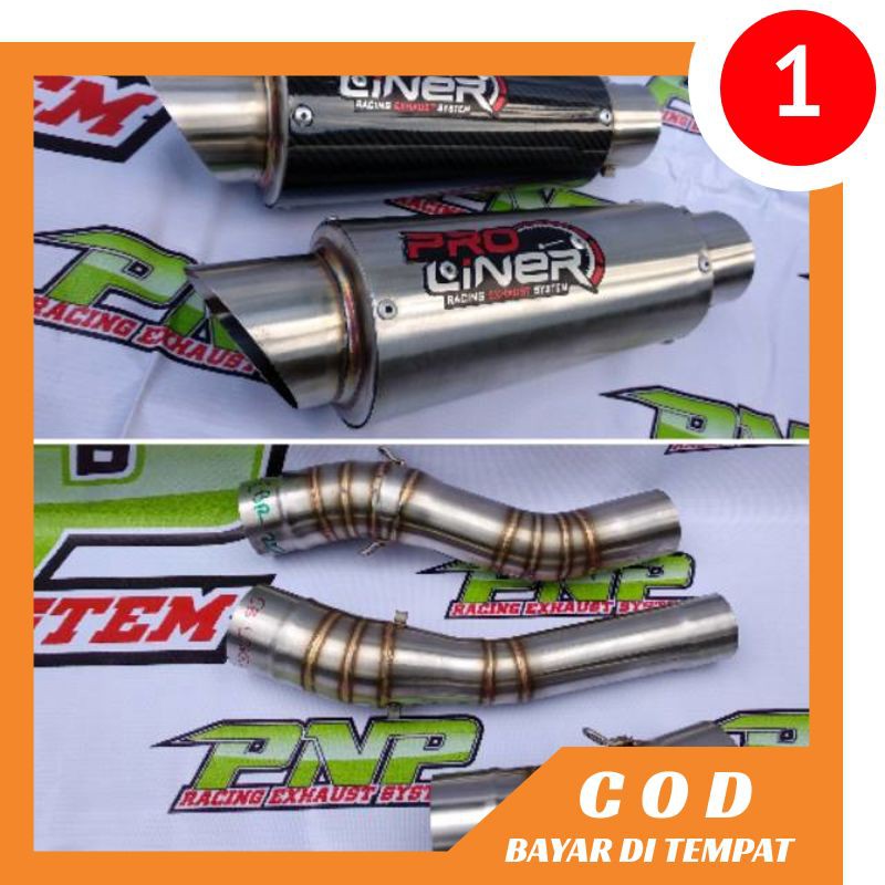 Knalpot Racing PRO LINER TR-1 SHORT slip on Ninja 250 R/Fi/NEW/MONO/R25/MT25/CBR 150R /CBR 250RR