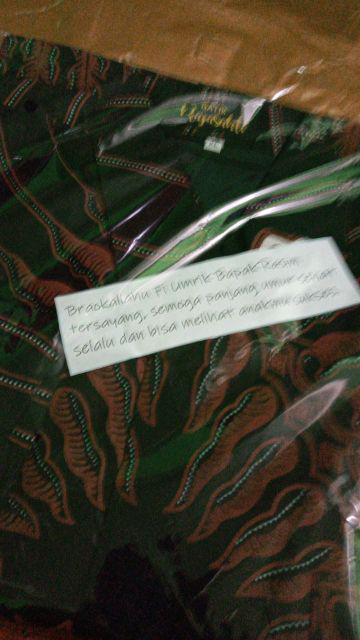 Batik Solo Jambul Putih Kemeja Pria Katun Halus Sragenan Full Furing