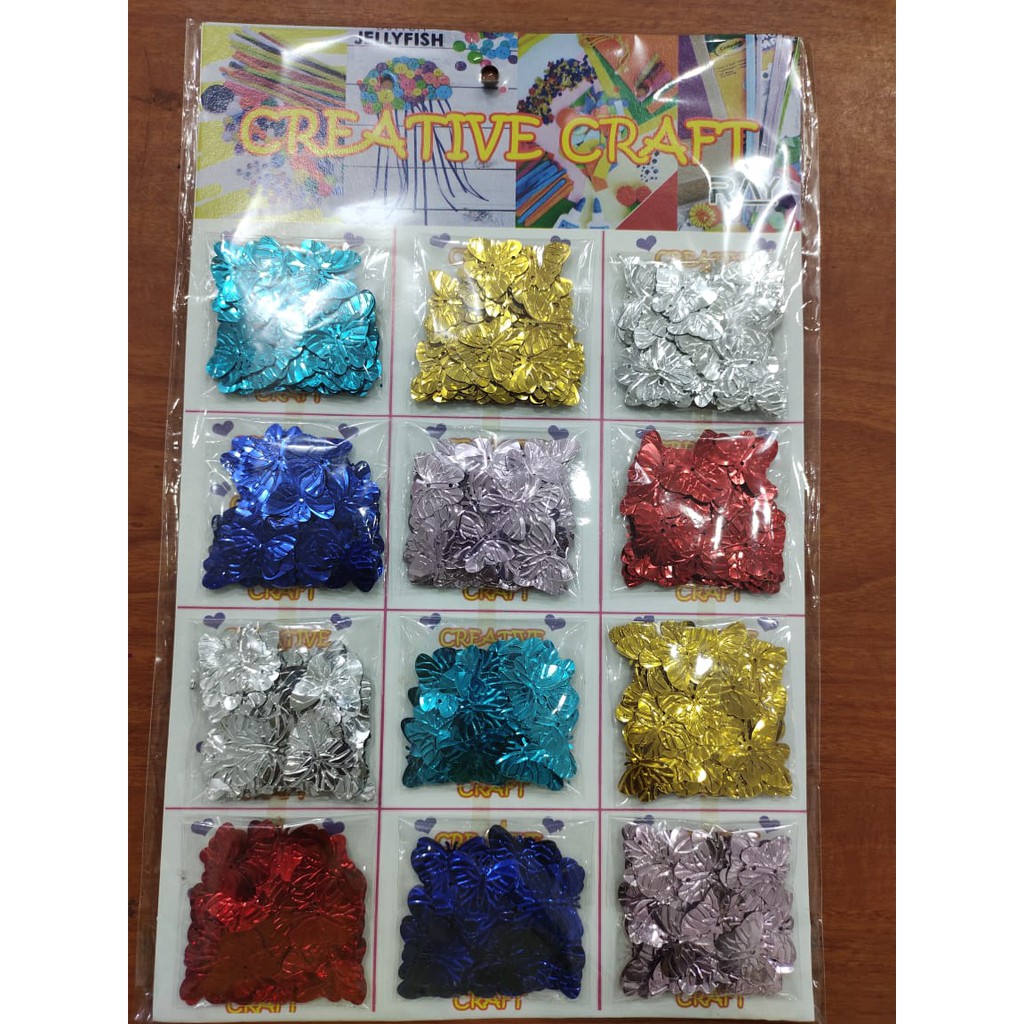 Creative Craft Borci Kupu, Payet Kupu, Keterampilan Anak, Grosir Payet Borci, Manik DIY