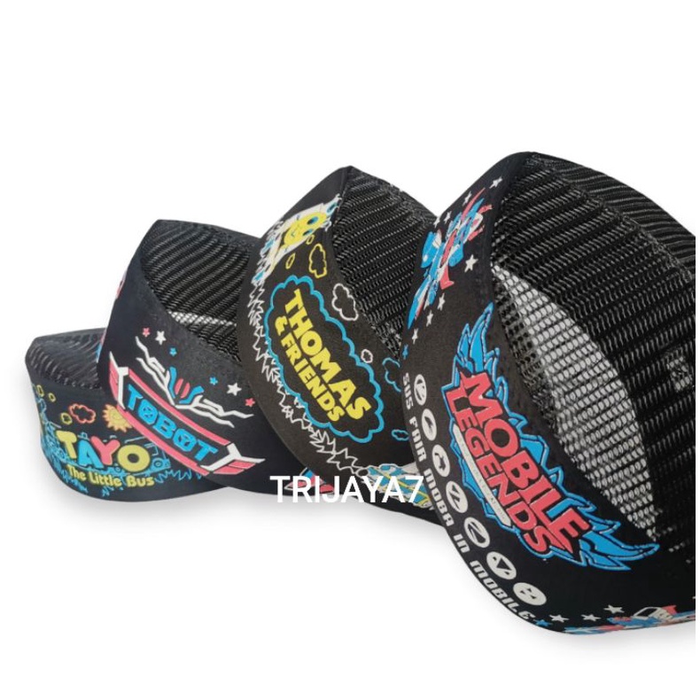 Peci Anak Tayo Upin Ipin Robot Mobile Legend Thomas Kopiah Jaring Songkok Spon