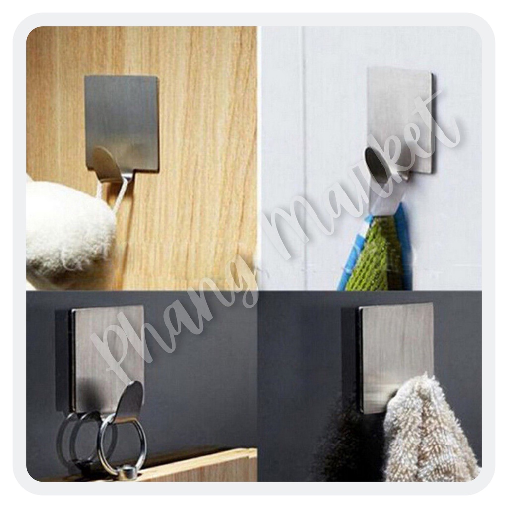 6 Pcs Gantungan Magic Hook Cantolan Baju Pakaian Celana Tempel Dinding Pintu Serbaguna
