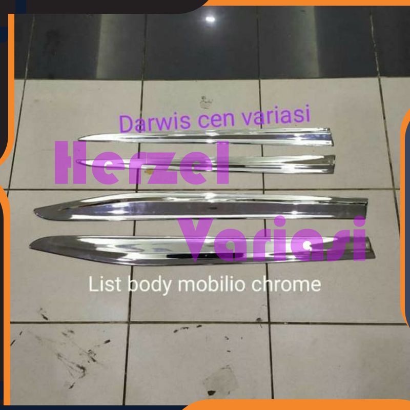 List body mobilio list bawah pintu mobilio chrome