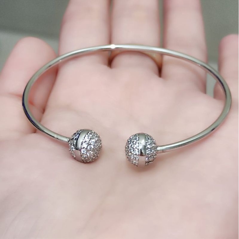 Gelang Bangle Xuping Putih Permata Antikarat Wanita