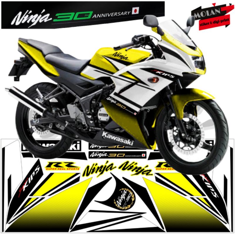 Decal Sticker Striping Variasi Motif Ori NINJA RR 150 ANNIVERSARY 30th / NINJA RR New 2Tak 2012-2016