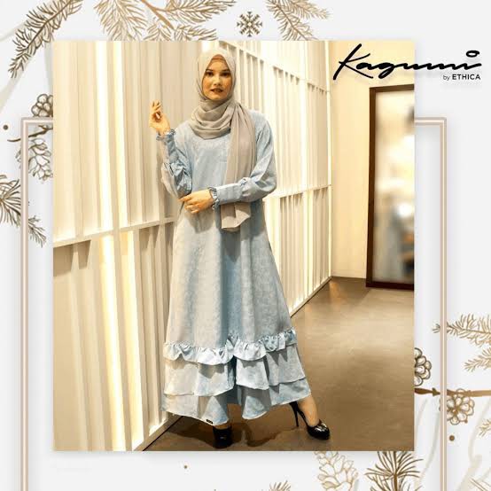 DISKON 50% GAMIS ETHICA KAGUMI 122 BIRU