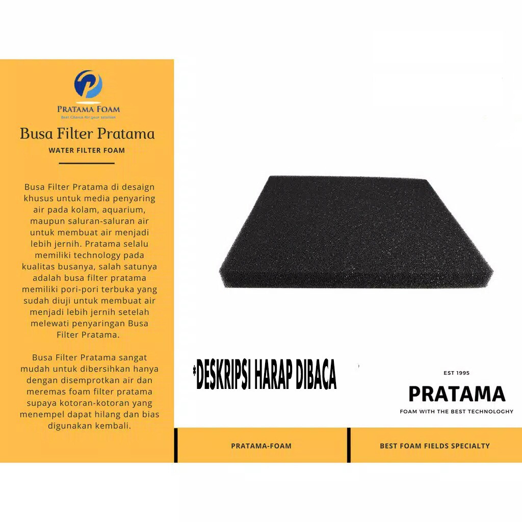 Busa Filter Aquarium - Busa Filter Kolam Ikan 100x100x5cm