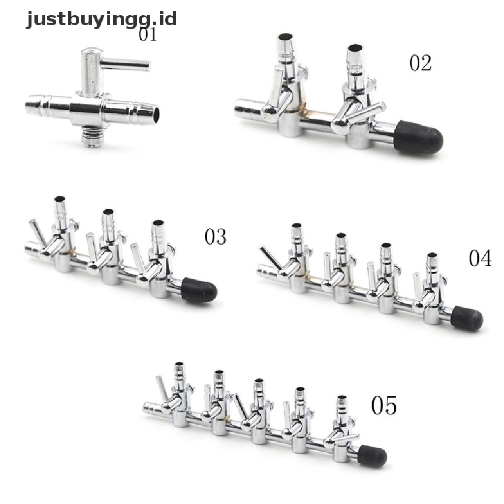 1 Pc Katup Kontrol Pipa Tabung Aliran Udara Bahan Stainless Steel Untuk Akuarium