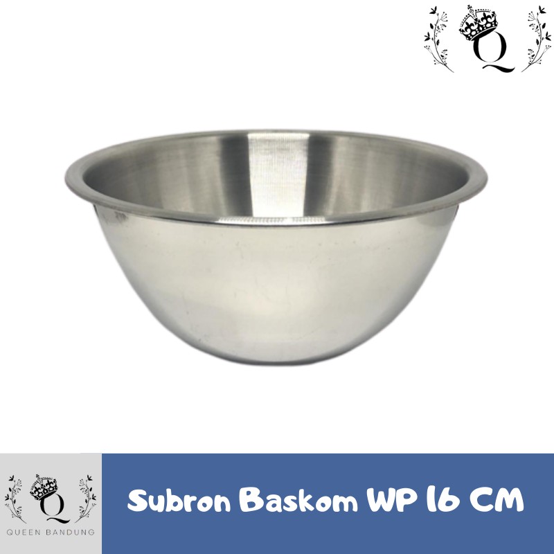 Subron Baskom Mixing Bowl Stainless WP 16 cm Murah