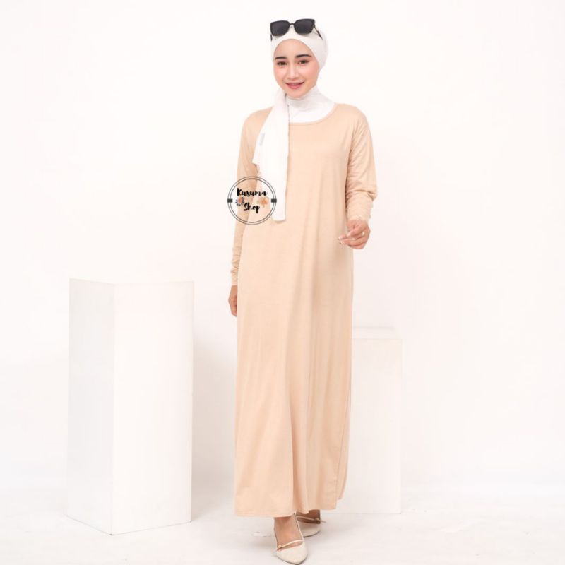 Manset Gamis Lengan Panjang Bahan Rayon Adem