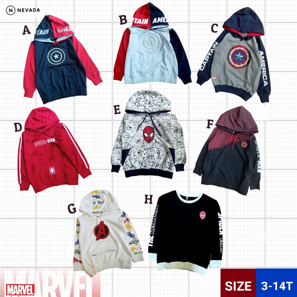 SWEATER HOODIE ANAK LAKI LAKI MARVEL NEVADA L31