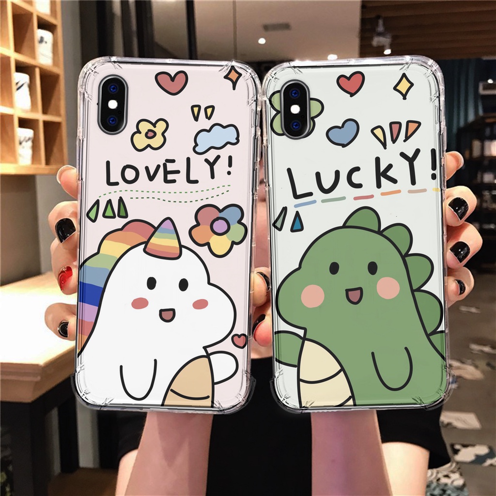 Softcase atau anticrack case couple dino bisa custom untuk all type jenis hp