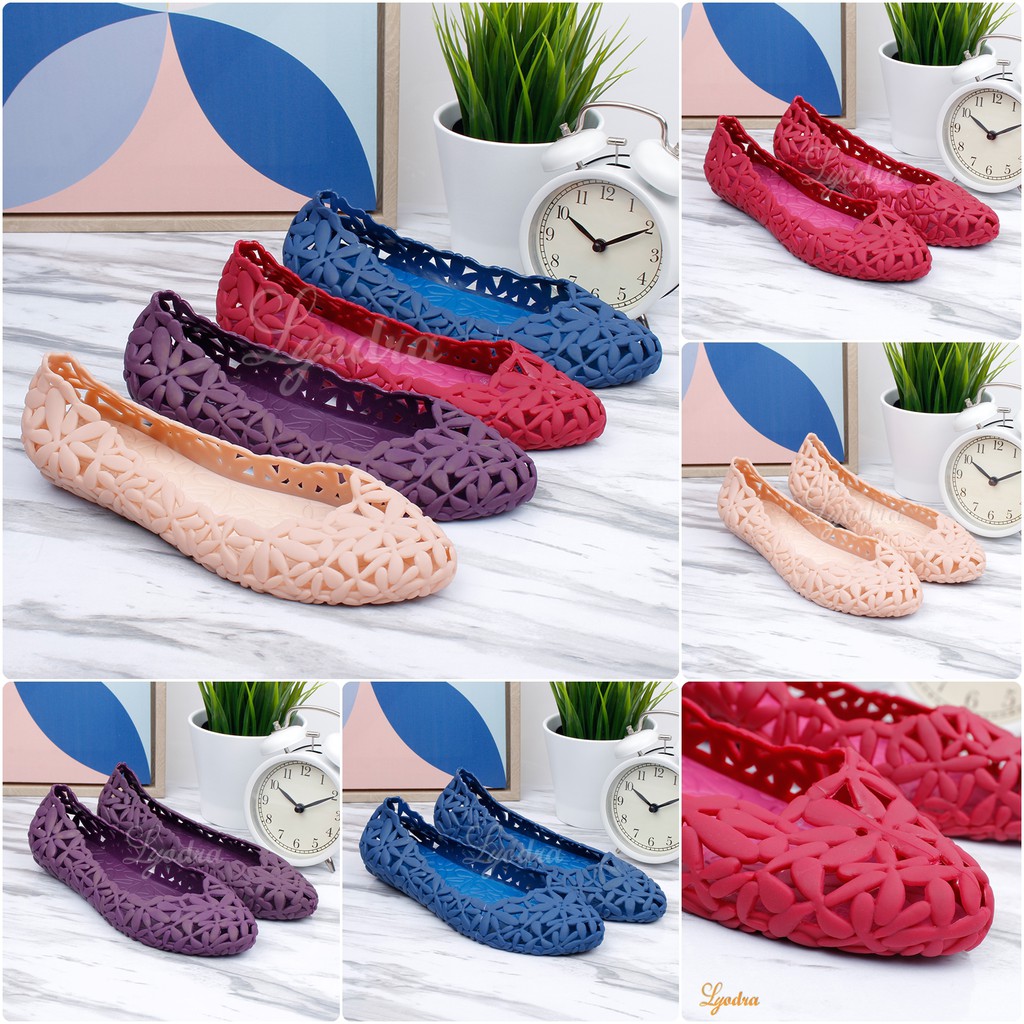 Lyodra Ingrid Flat Jelly Shoes Import LDR901 Real Pict