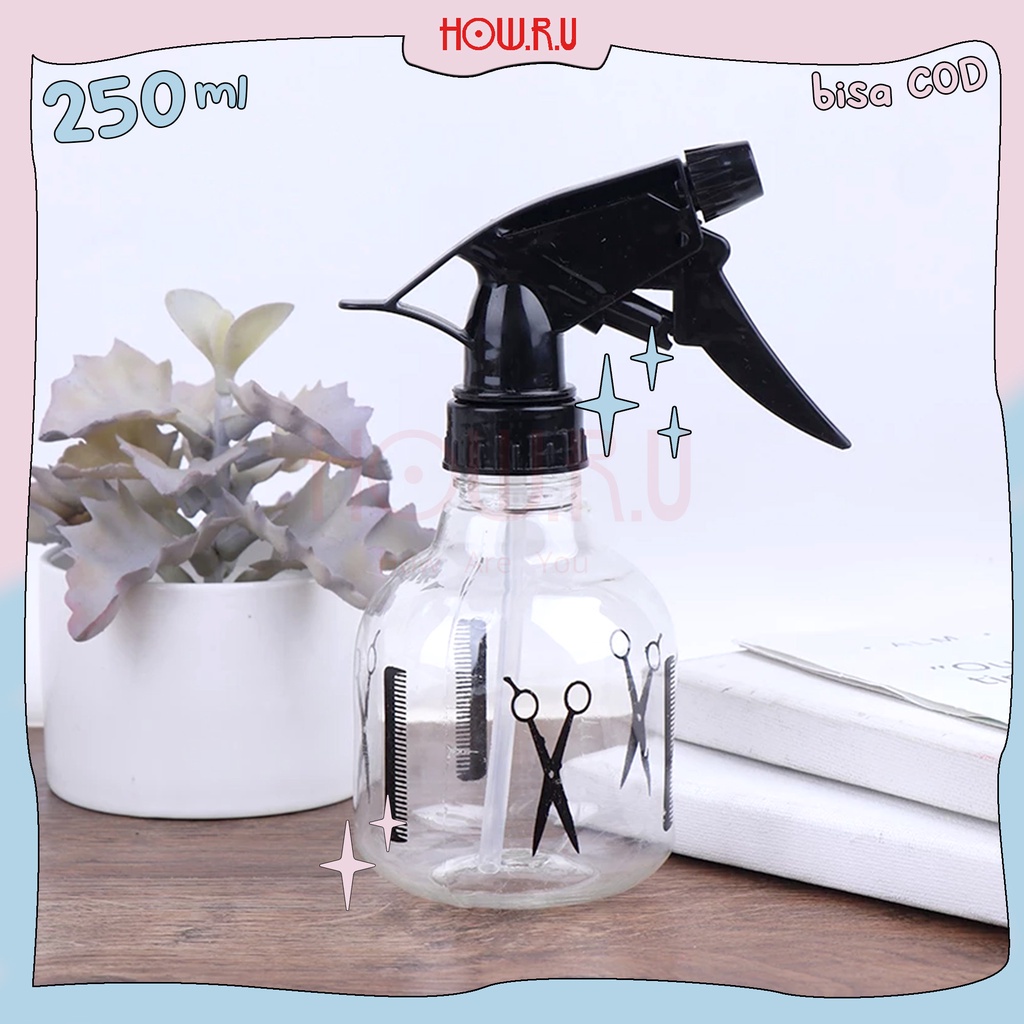 HOW.R.U | 250ml - Botol Spray Barber Multifungsi untuk disinfektan / salon