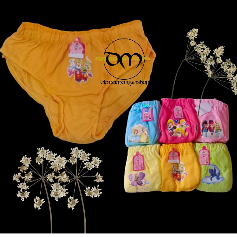 12 PCS Celana dalam anak perempuan/Cd anak murah/ cd anak perempuan ( Novi Kids )