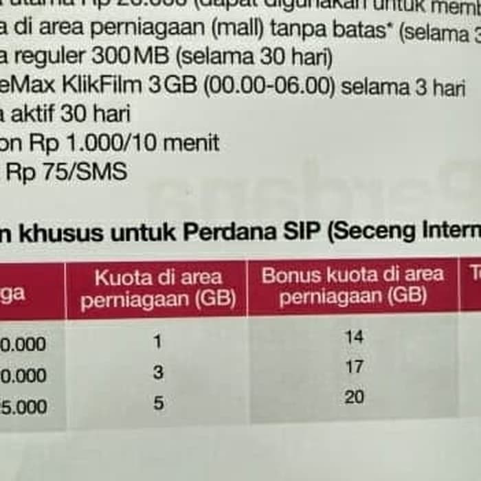 [Promo] Kartu Perdana 3 Three Tri SIP Mall 25rb 25Gb / Kartu Perdana 3 Tri SIP 25GB 25rb Three Mall