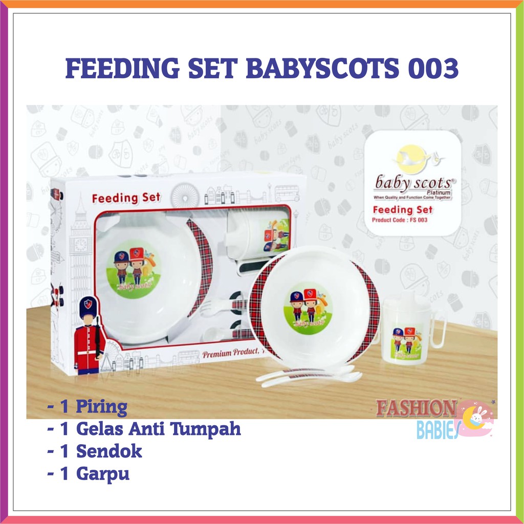 BABYSCOTS FS 003 / FEEDING SET BABY SCOTS / TEMPAT MAKAN SET BAYI / KADO