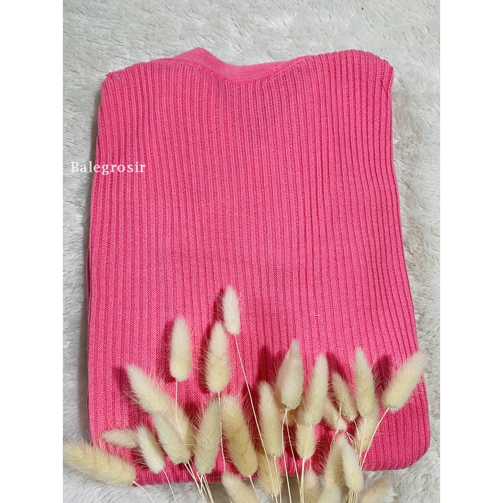 Cardigan Rajut Halus Long cardigan Belle oversize-Belle Pink Rose