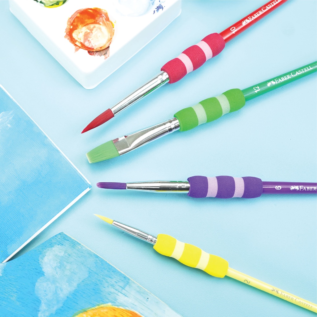 Faber-Castell Grip Brush Kuas Set 4 Colours