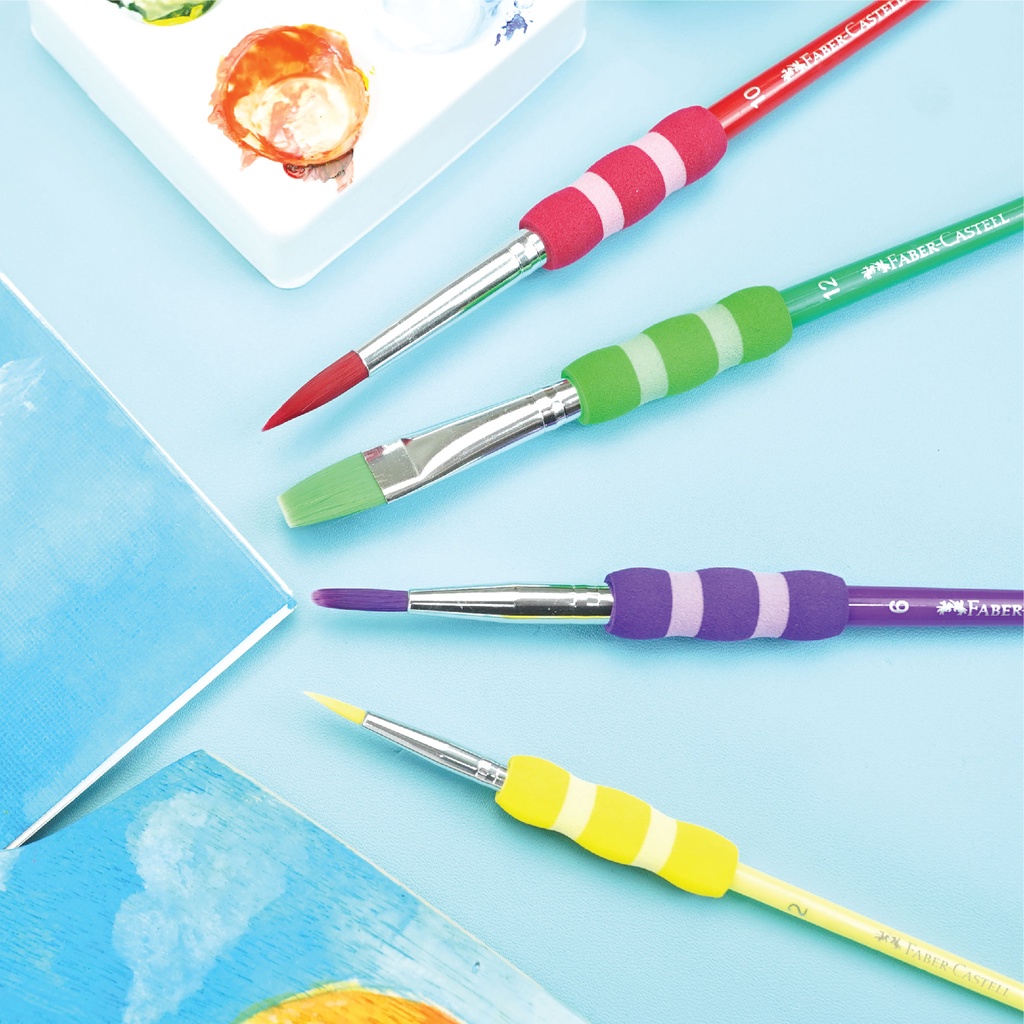 Faber-Castell Grip Brush Kuas Set 4 Colours