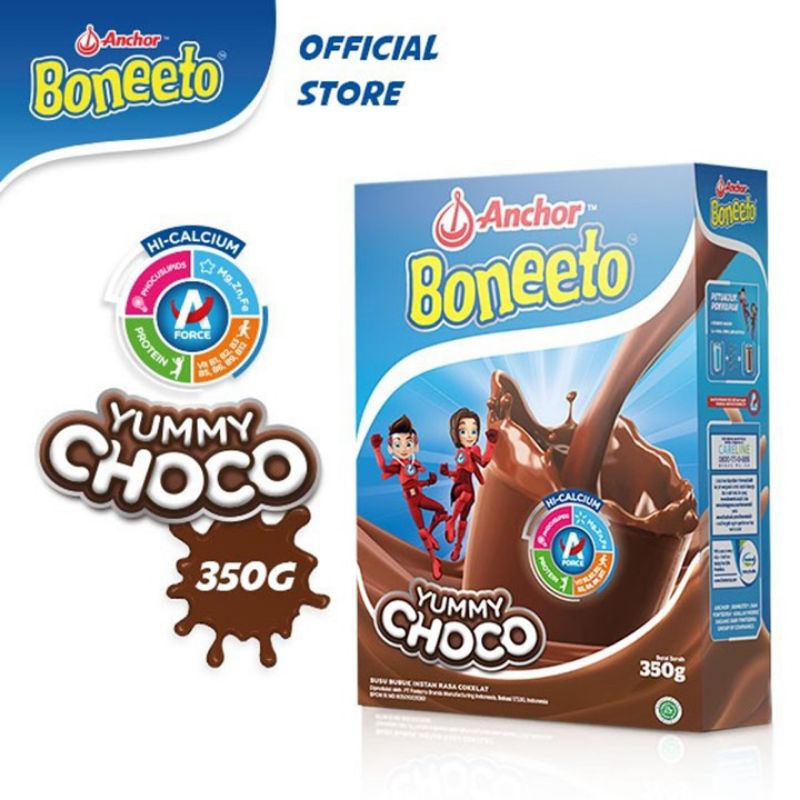 

Anchor Boneeto Susu Bubuk Hi-Calcium Vanila/ Choco 350 gr