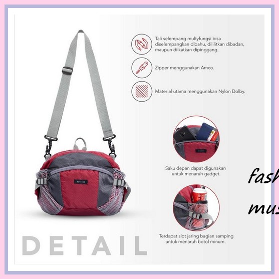 Tas Selempang Slempang Sling Bag Slingbag Bahu Kecil Mini Hp Pria Cowok Kulit Distro Keren Bagus  Ka