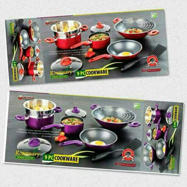 Panci Set Supra Rosemary 9Pcs