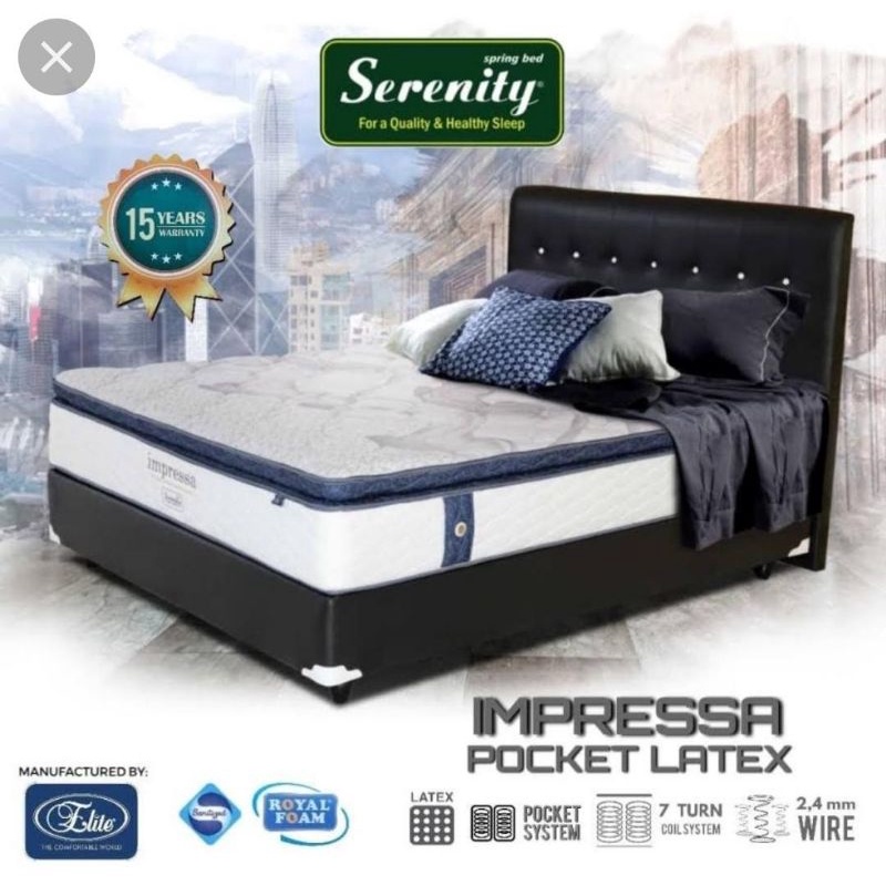 1set springbed Elite IMPRESSA+divan oscar 180X200X35Tebal untuk wilayah kota cirebon