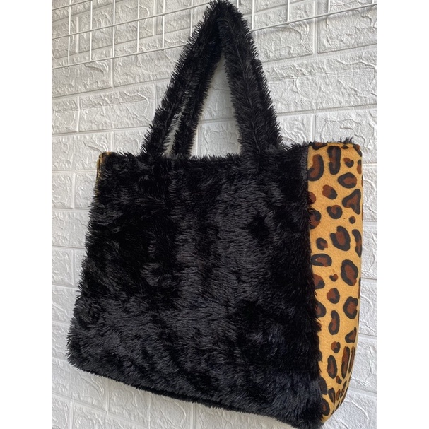 leopard totebag