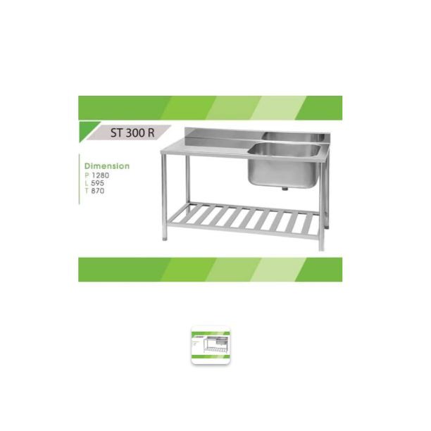 KITCHEN SINK/ BAK CUCI PIRING STAINLESS ROYAL ST 300 1280X595