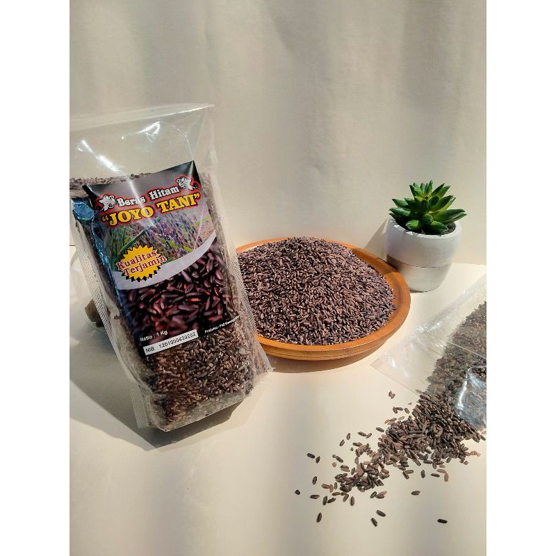 BERAS HITAM ORGANIK | BERAS SEHAT |1 KG | BERAS DIABETES| PECAH KULIT