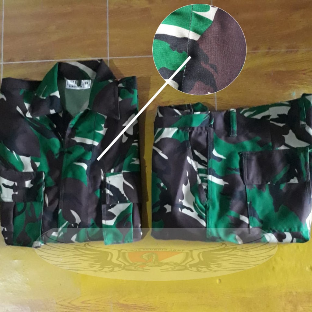 PDL LORENG TNI BAHAN VELBED WOOL