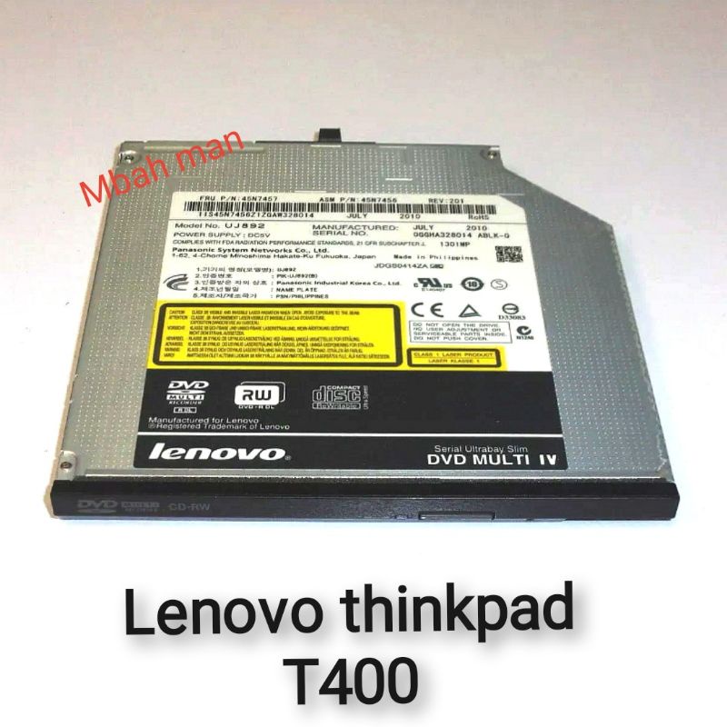 Lenovo thinkpad T400 DVD room