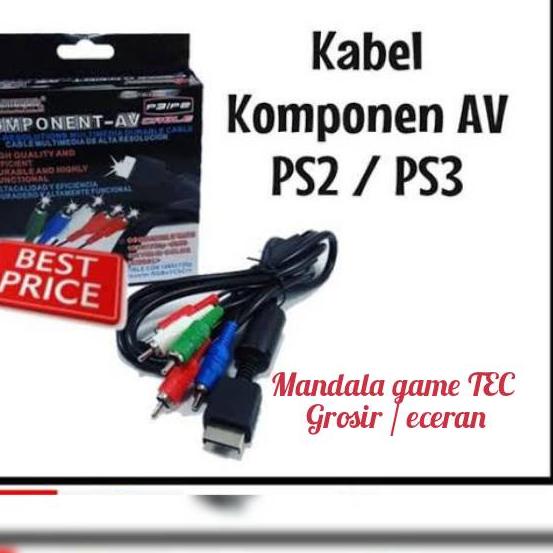➾ Kabel komponent ps2/ps3 5 colokan / kabel RCA komponen ♔