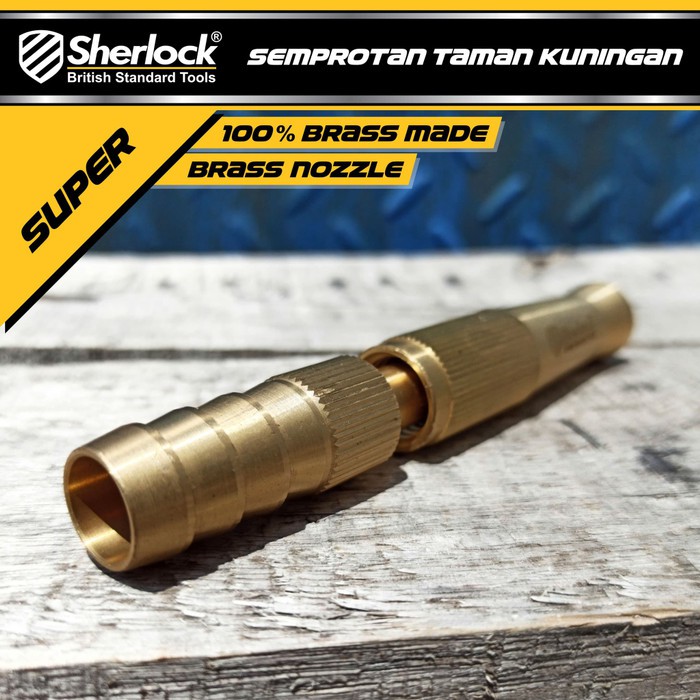 Semprotan Air Lurus Kuningan Taman Cuci Motor Mobil Sherlock Spray Nozzle