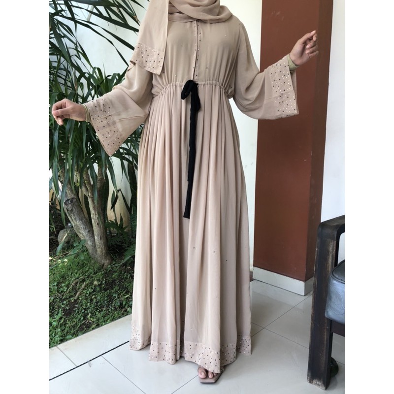 abaya syahnaz outer jalabiya gamis dubai saudi arab mesir ori bigsize jumbo shiffon party dress
