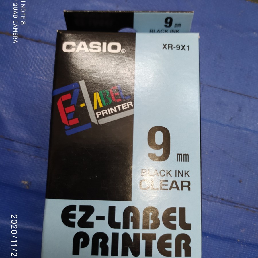 

EZ-LABEL PRINTER XR-9X1 9mm Black ink Clear