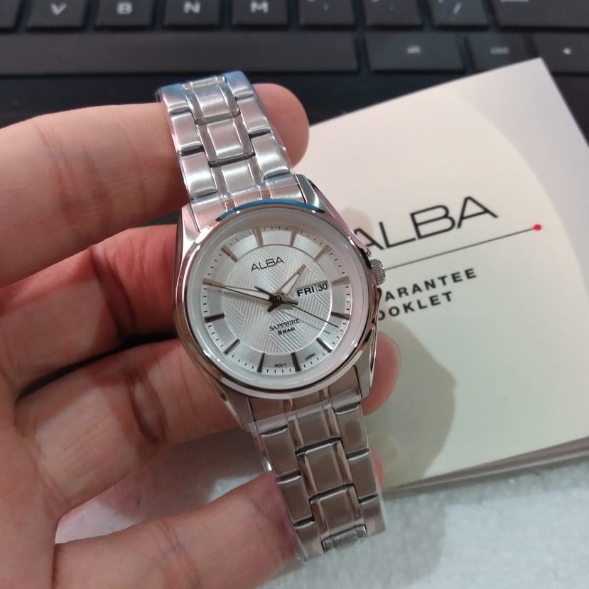 JAM TANGAN WANITA ALBA AN8027X1 AN8027 SILVER ORIGINAL