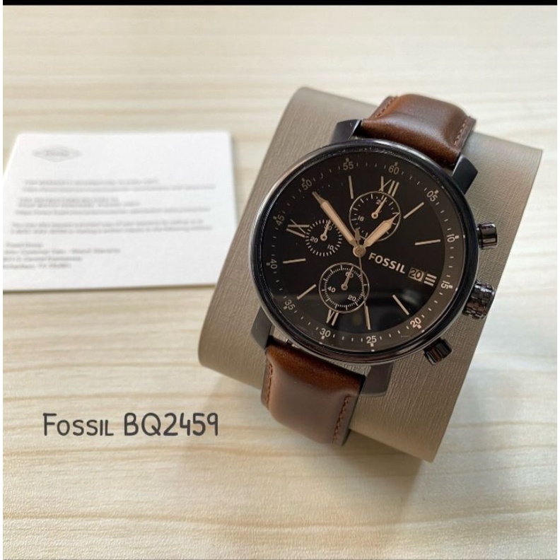 Jam Tangan Pria BQ2459 Rhett Chronograph Brown Leather Watch