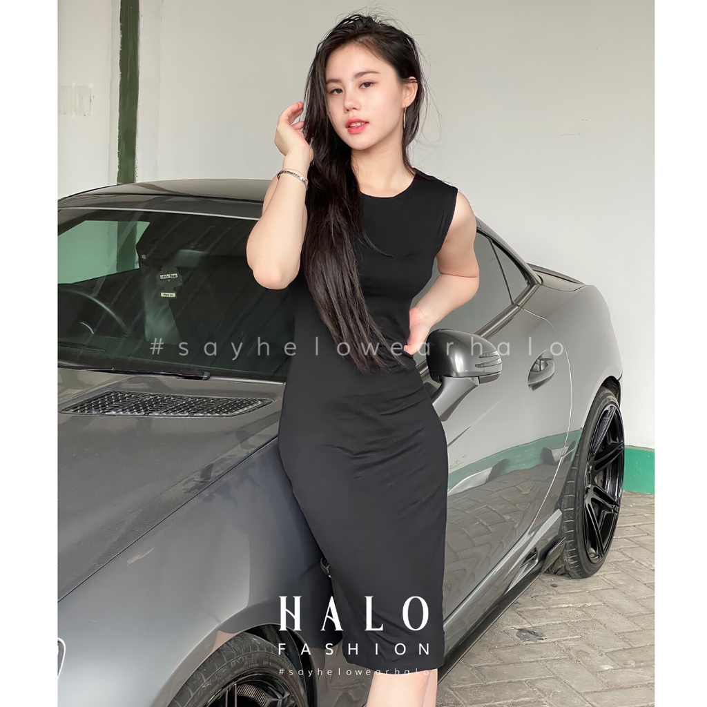 [HaloFashion] Julie Sexy Bodycon Dress Midi Dress Basic Dress Korean Fashion