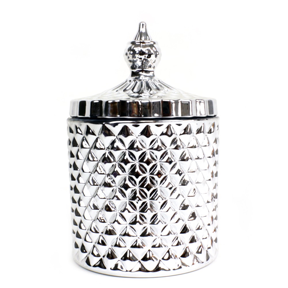 Formia Toples Kaca Betawi Silver Candy Box 14 cm - FR828SC14