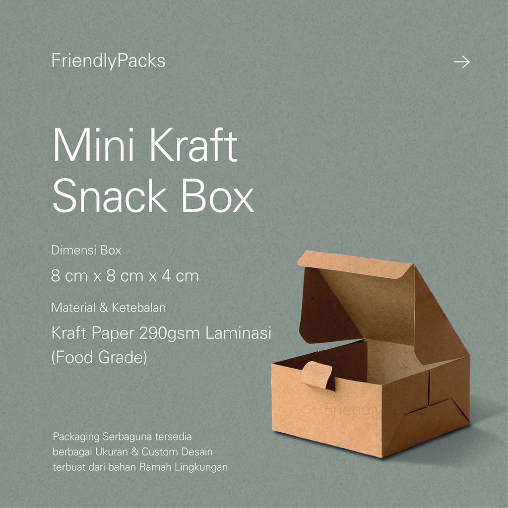 Snack Box Packaging Kraft Box / Kotak Snack / Dus Kue