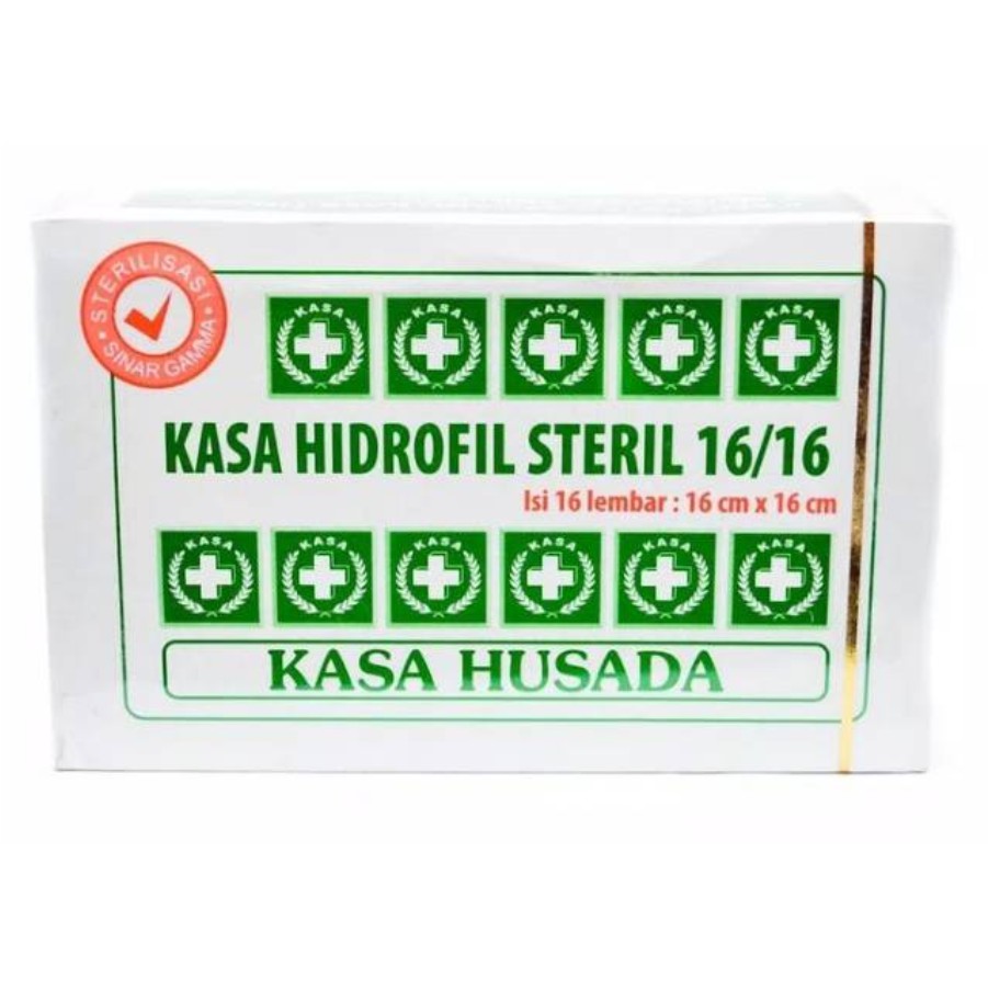 16pcs Kasa Husada Kasa Hidrofil Steril ukuran 16x16cm CBKS LC