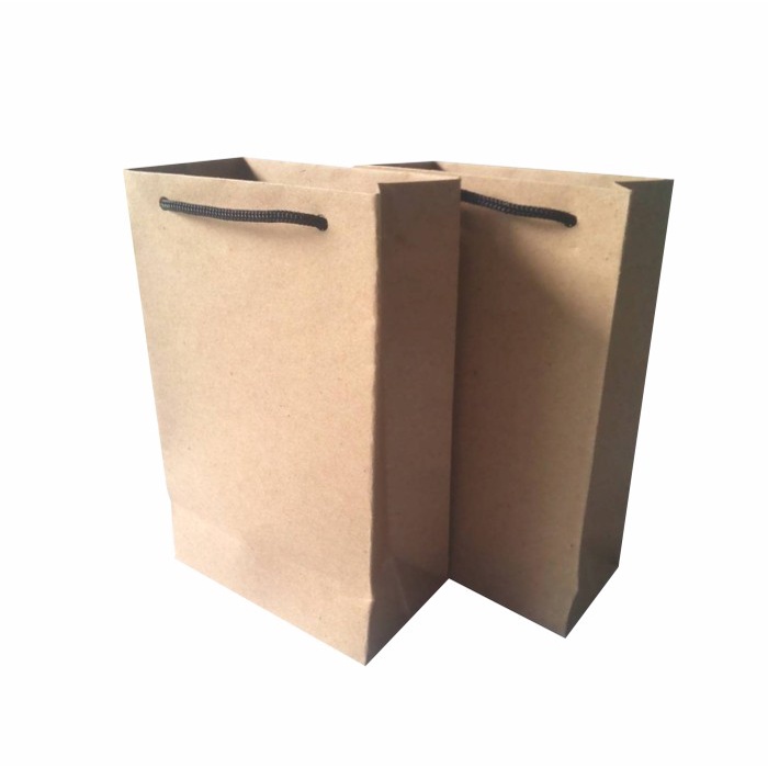 

TERLARIS tas paperbag tas goodiebag tas kertas paperbag tas souvenir 10x5x15 cm - Cokelat
