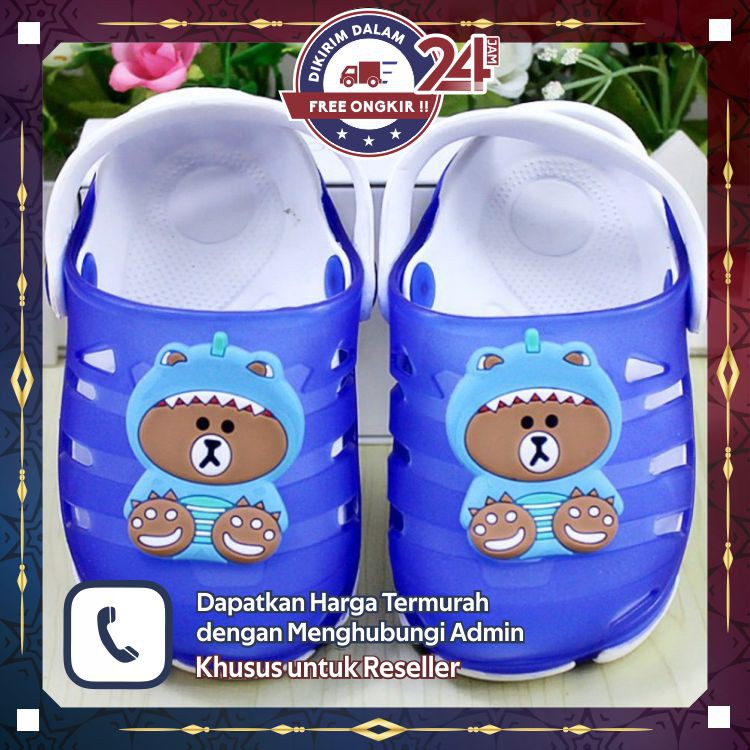  SANDAL  ANAK  CEWEK COWOK  LUCU  SABDAL BAIM SANDAL  SILIKON 