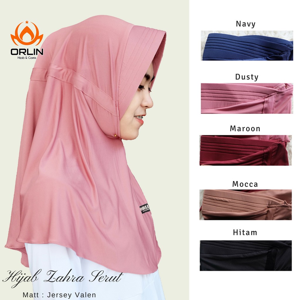 ORLIN HIJAB ZAHRA SERUT BAHAN JERSEY VALLEN HIJAB SIMPLE PET ANTHEM