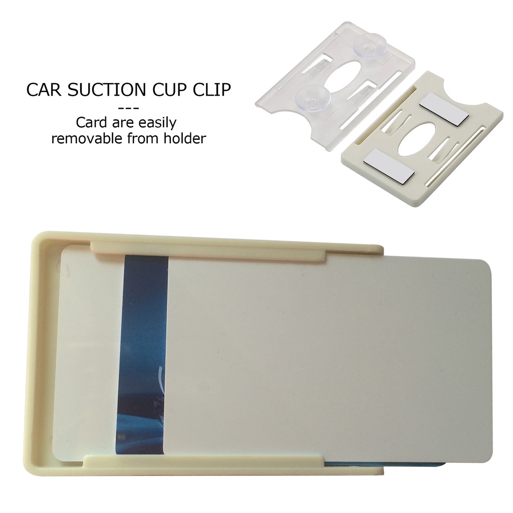 Pelindung Kartu Parkir Kaca Depan Mobil Selongsong Suction Cup Dudukan Kartu Parkir Pass Perekat Holder Kartu Parkir Minimalis ABS Transparan Lengan Kartu Parkir