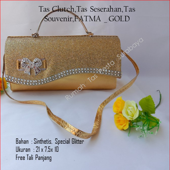 Tas Clutch,Tas Seserahan,Tas Souvenir,FATMA _ GOLD