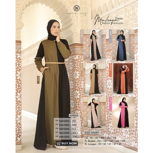 Terbaru by Nadheera Luxury Gamis Maleeqa Dress busui