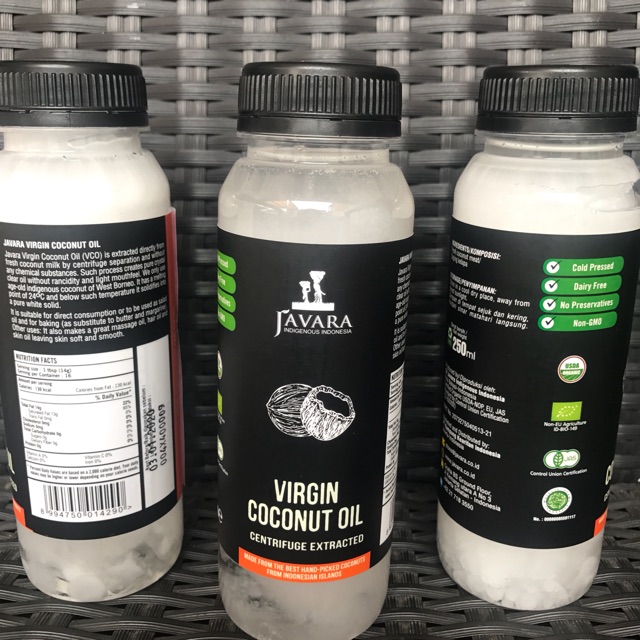 Javara Organic Virgin Coconut Oil 250ml / VCO Minyak Kelapa Murni 250ml Botol Plastik